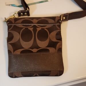 Chic Brown Patterned Shoulder Bag